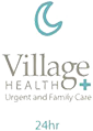 A logo of the village health and medical show.
